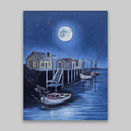 Blue Moon on the Water | Original Oil Painting