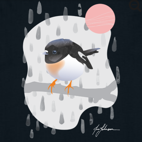 Miromiro Men's T-Shirt - New Zealand Bird Art