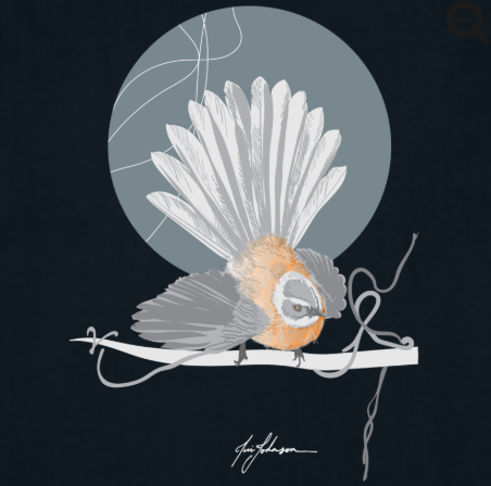 Pīwakawaka Men's T-Shirt - New Zealand Bird Art