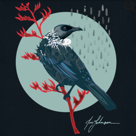 Tui Men's T-Shirt - New Zealand Bird Art