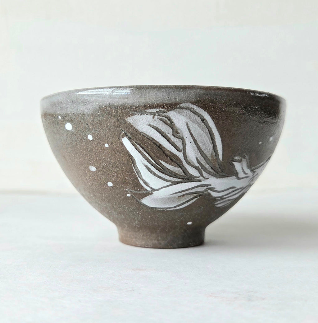 Wood-Fired Ceramic Side Bowl with Fish Design | Handmade in Roxburgh