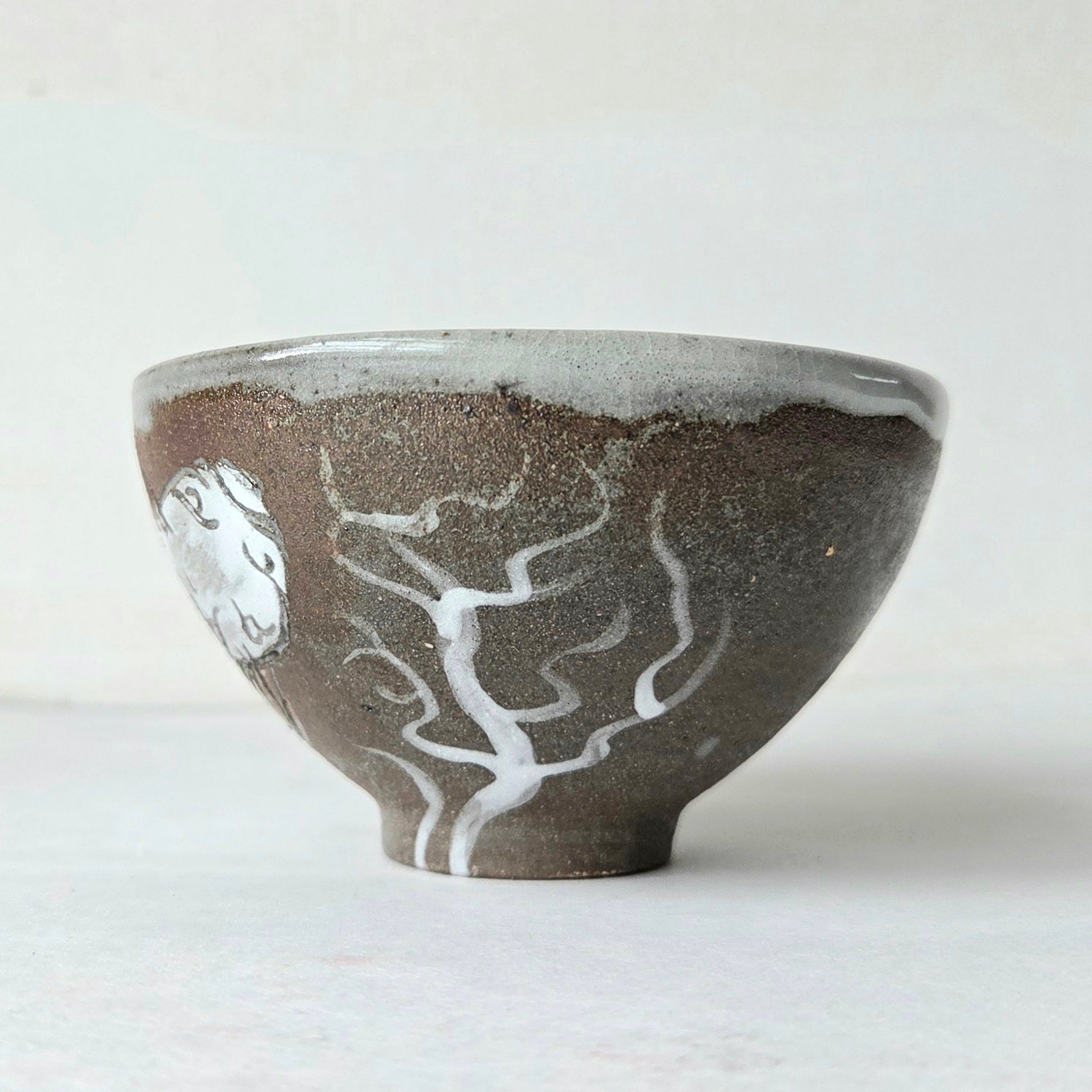 Wood-Fired Ceramic Side Bowl with Fish Design | Handmade in Roxburgh