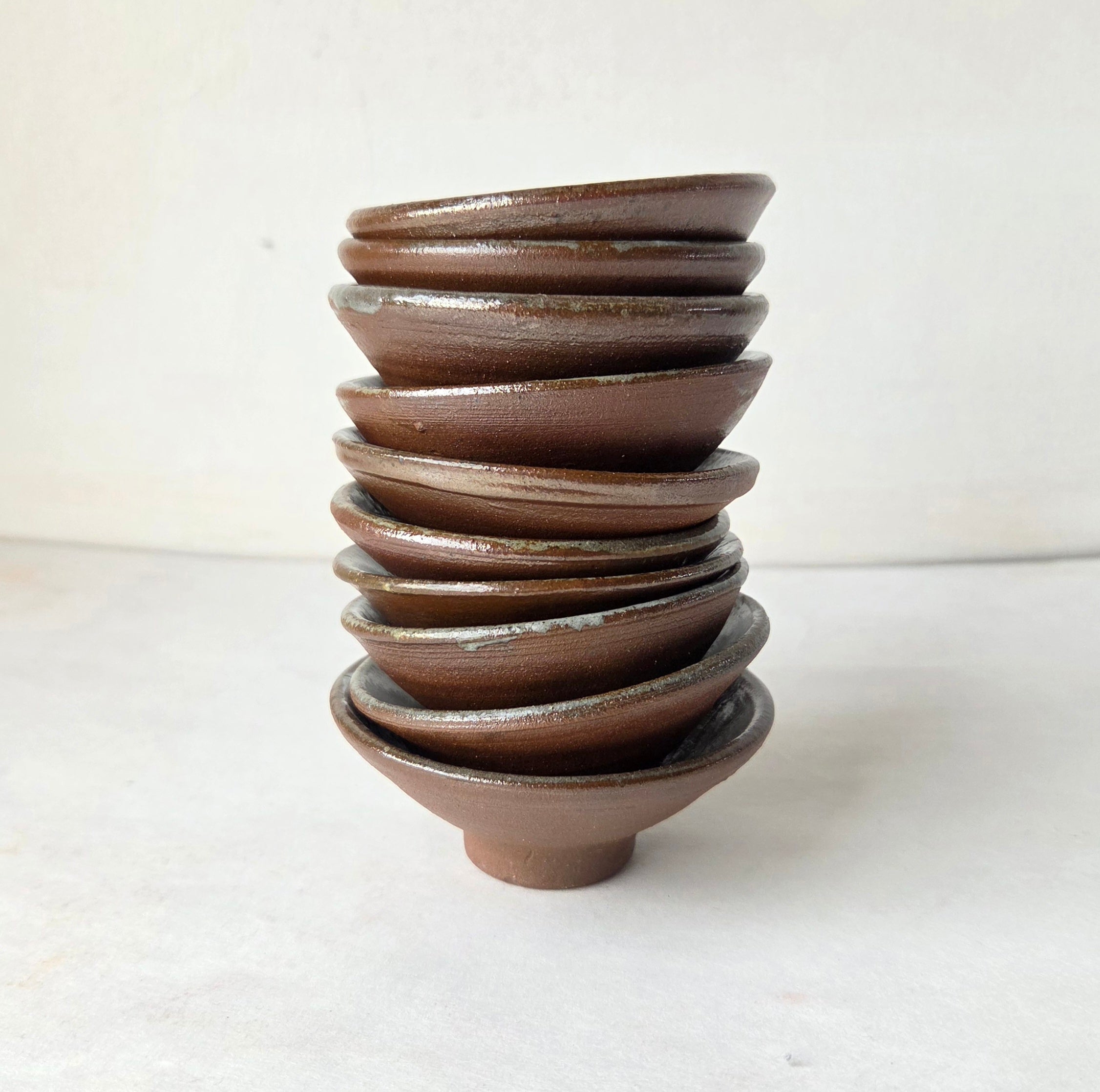 Handmade Ceramic Condiment Bowl - Shy Fish Design | Wheel-Thrown Pottery