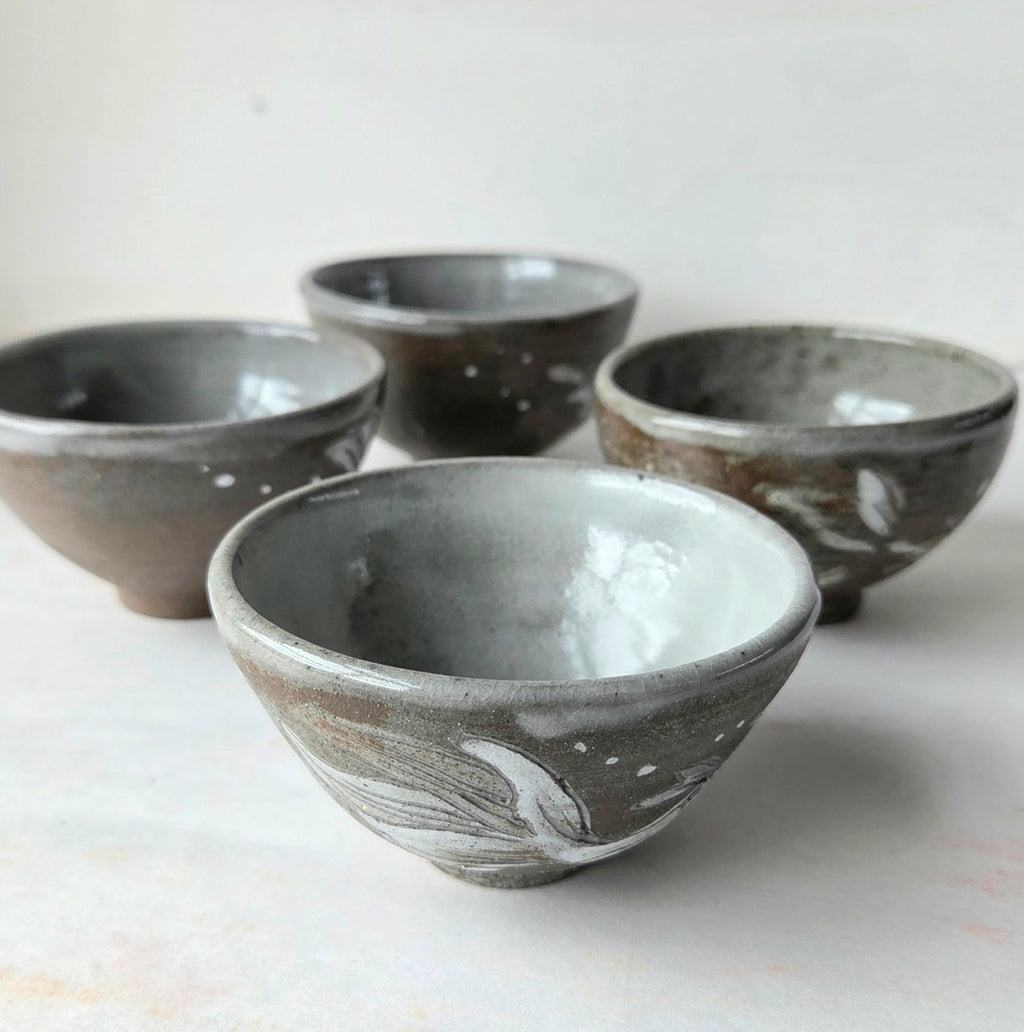 Wood-Fired Ceramic Side Bowl with Fish Design | Handmade in Roxburgh