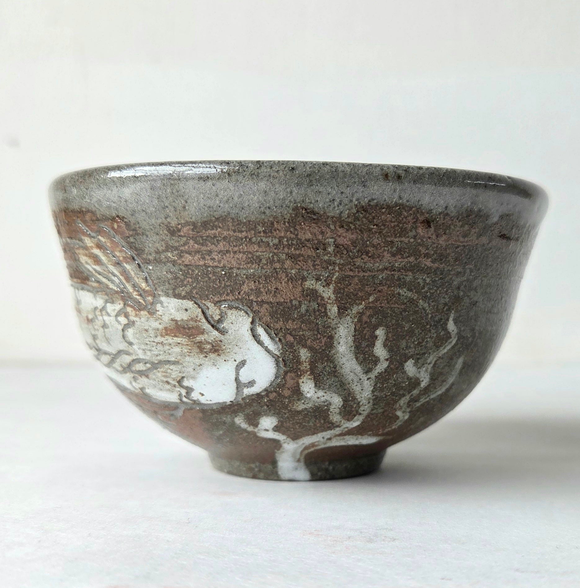 Wood-Fired Ceramic Side Bowl with Fish Design | Handmade in Roxburgh