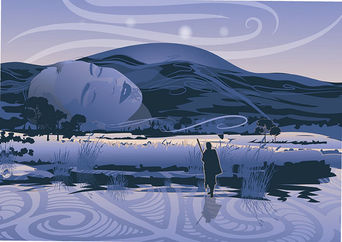 woman as mountain illustration