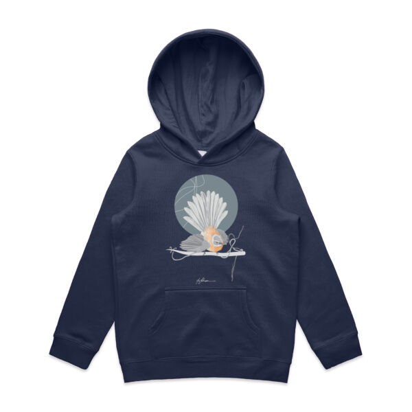 Kids Hoodie - Piwakawaka Fantail Thumbnail
